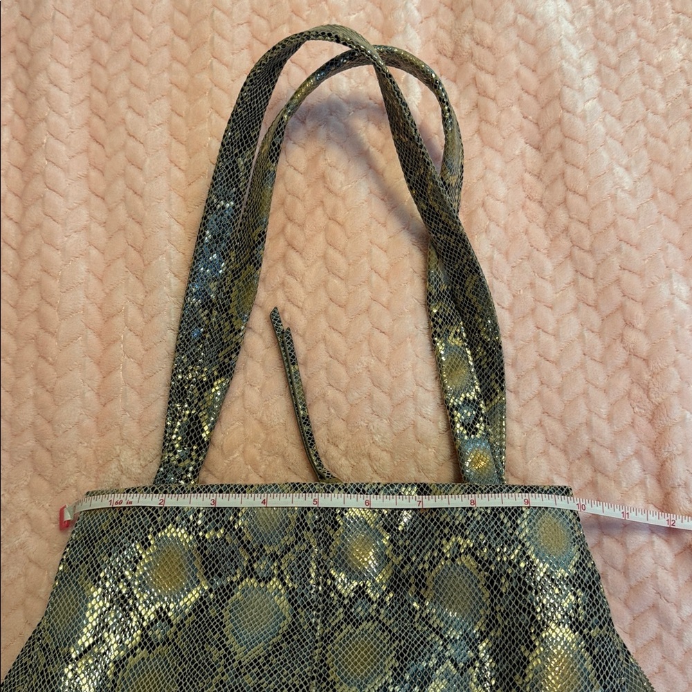 HOBO Brown and Gold Snake-Print Hobo Bag - Picture 8 of 12